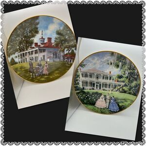 Gorham Pair Of Southern Landmark Series Decorative Plates John Maxwell